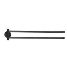tesa MOON Graphite Two-Arm Towel Rack, Self-Adhesive, Metal with PVD Coating