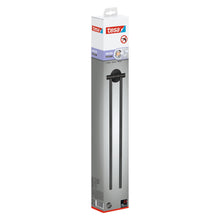 tesa MOON Graphite Two-Arm Towel Rack, Self-Adhesive, Metal with PVD Coating
