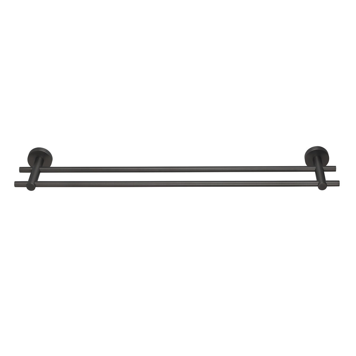 tesa MOON Graphite: toallero doble, autoadhesivo, de metal con recubrimiento PVD