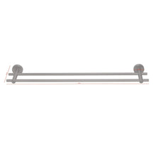 tesa MOON Graphite Double Towel Rack, Self-Adhesive, Metal with PVD Coating