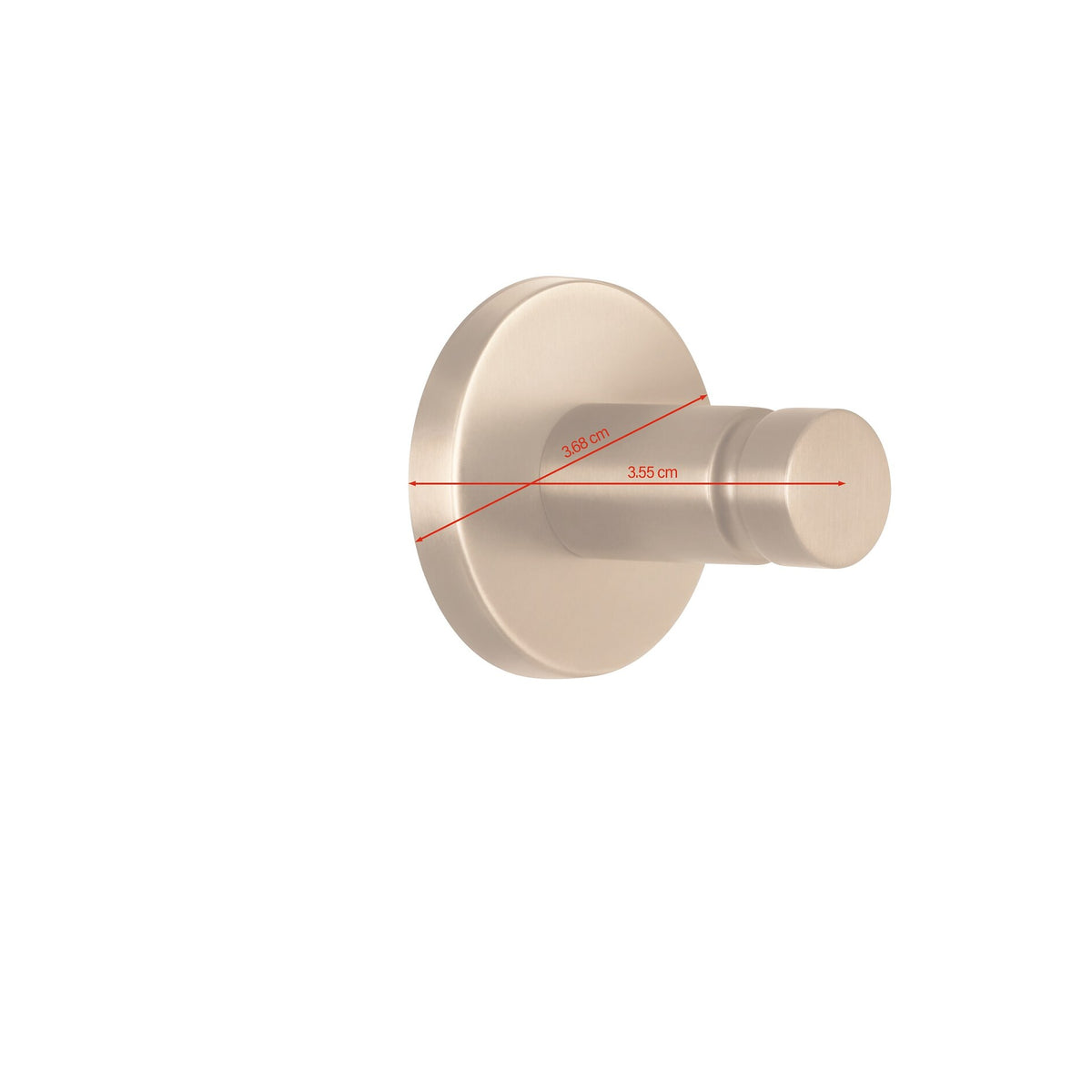 Gancho para toallas tesa MOON Bronze, autoadhesivo, de metal con recubrimiento PVD