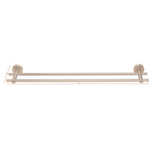 tesa MOON Bronze Double Towel Rack, Self-Adhesive, Metal with PVD Coating
