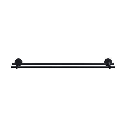 tesa MOON BLACK Towel Bar, self-adhesive, black powder-coated