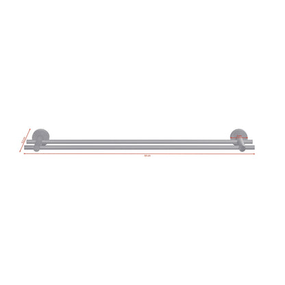 tesa MOON BLACK Towel Bar, self-adhesive, black powder-coated