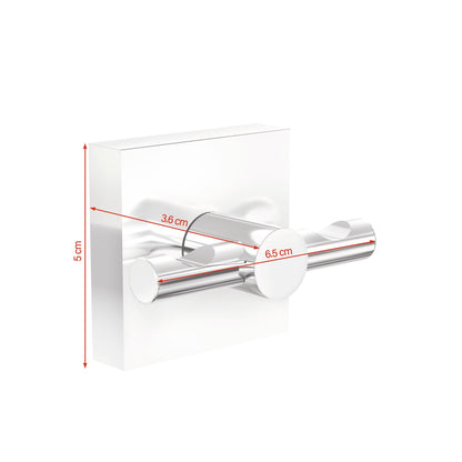 tesa EKKRO Bathrobe Hook, Self-Adhesive, Chrome-Plated Metal