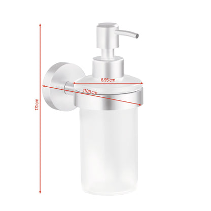 Dispensador de jabón tesa MOON, autoadhesivo, acero inoxidable