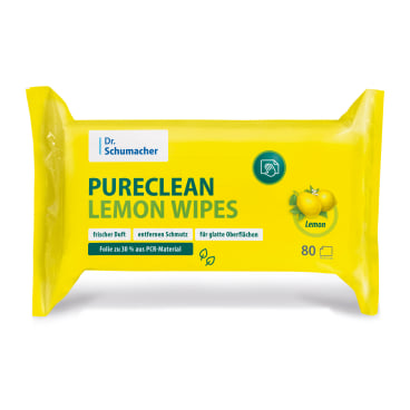 Dr. Schumacher Pureclean Lemon Wipes | Pack (80 wipes)