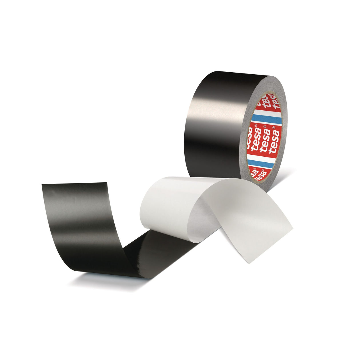 Cinta de aluminio tesa 50577, 25 m x 50 mm, negro mate