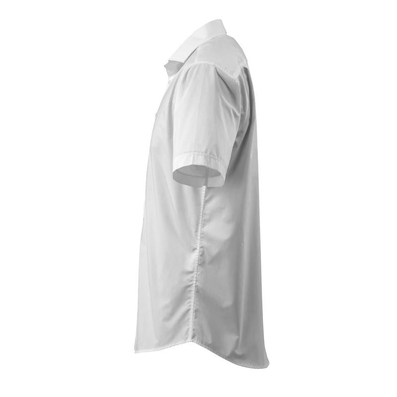 Camisa, mangas cortas, corte clásico, blanco