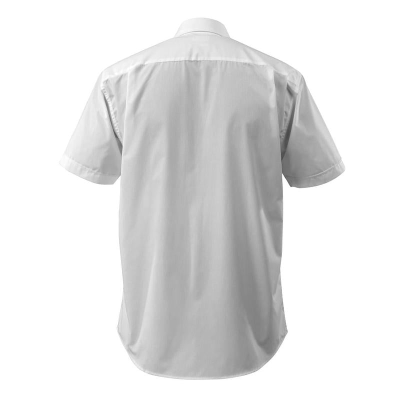 Camisa, mangas cortas, corte clásico, blanco