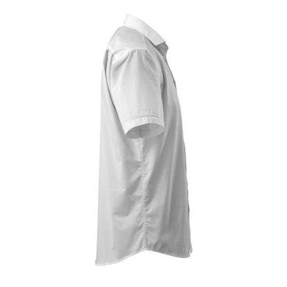 Camisa, mangas cortas, corte clásico, blanco