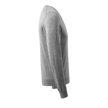 Jersey de punto con cuello en V, jersey de punto de lana merino