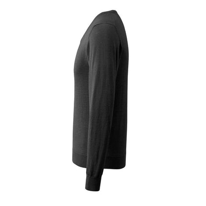 Jersey de punto con cuello en V, jersey de punto de lana merino