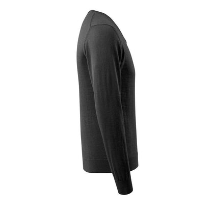 Jersey de punto con cuello en V, jersey de punto de lana merino