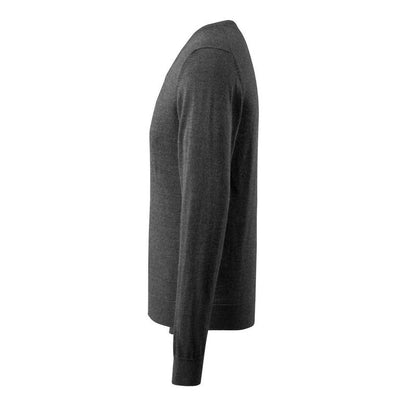 Jersey de punto con cuello en V, jersey de punto de lana merino