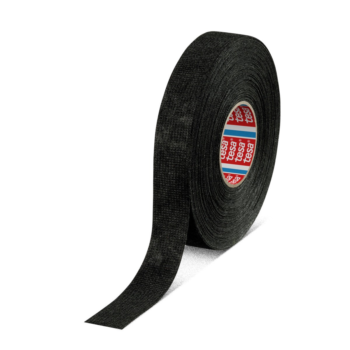 Cinta adhesiva de no tejido PET tesa 51608, negra, 25 m x 19 mm