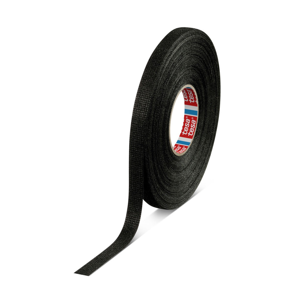 Cinta adhesiva de no tejido PET tesa 51608, negra, 25 m x 9 mm