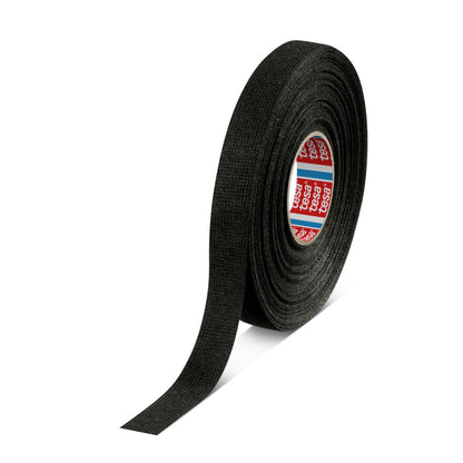Cinta adhesiva de no tejido PET tesa 51608, negra, 25 m x 15 mm