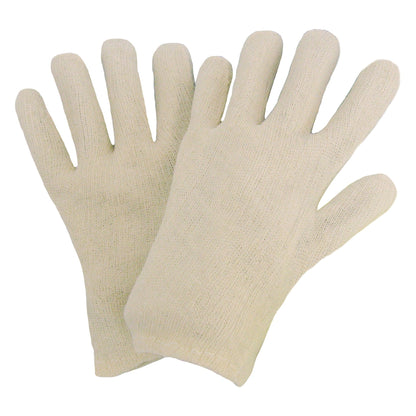 Guantes de punto de algodón NITRAS, punto de algodón natural | Paquete (12 pares)