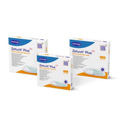 Hartmann Zetuvit Plus Borde de silicona 8x8cm P10 | Paquete (10 piezas)