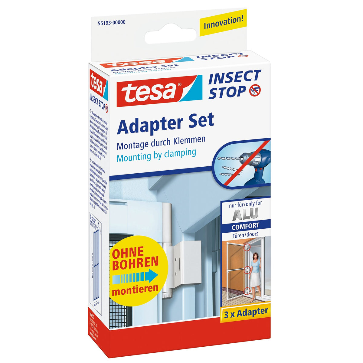 Juego de adaptadores tesa ALU Comfort, color blanco