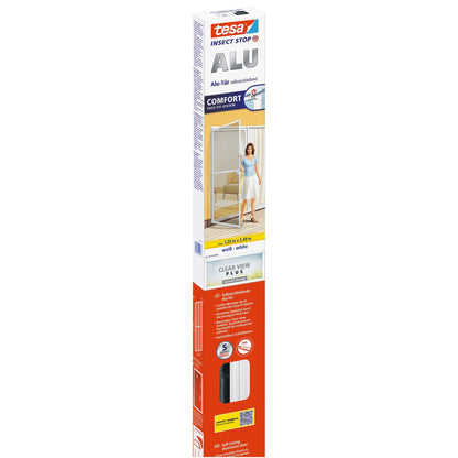 tesa ALU Comfort DOORS Aluminum Frame, White, 120 x 240 cm