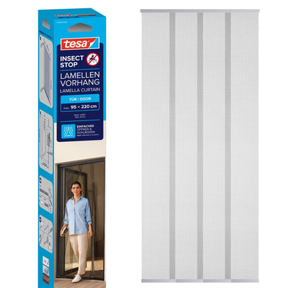 tesa INSECT STOP Slat Curtain, White, 95 x 220 cm