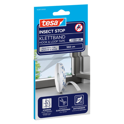 tesa INSECT STOP Premium Velcro Tape, White