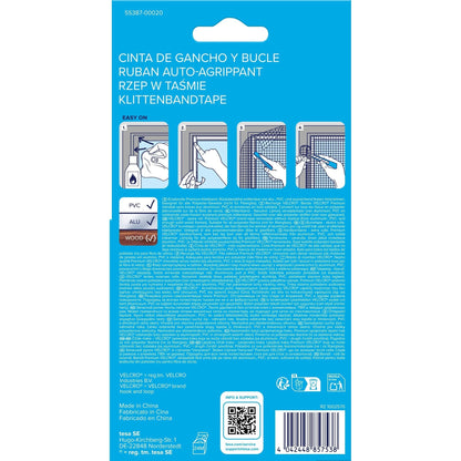 tesa INSECT STOP Premium Velcro Tape, White