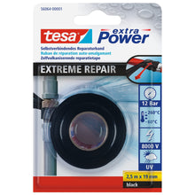 Cinta de reparación tesa extra Power Extreme Repair, 2,5 m x 19 mm, negra