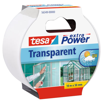 Cinta de reparación transparente tesa extra Power, 10 m x 50 mm
