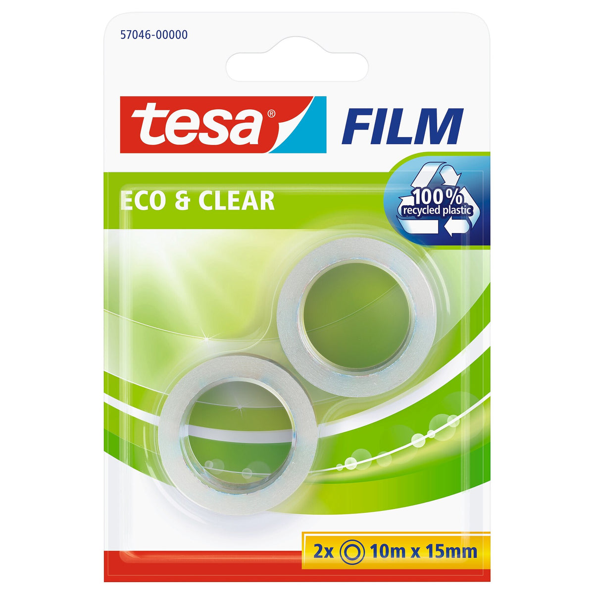 tesafilm eco & clear, transparente, 10 m x 15 mm