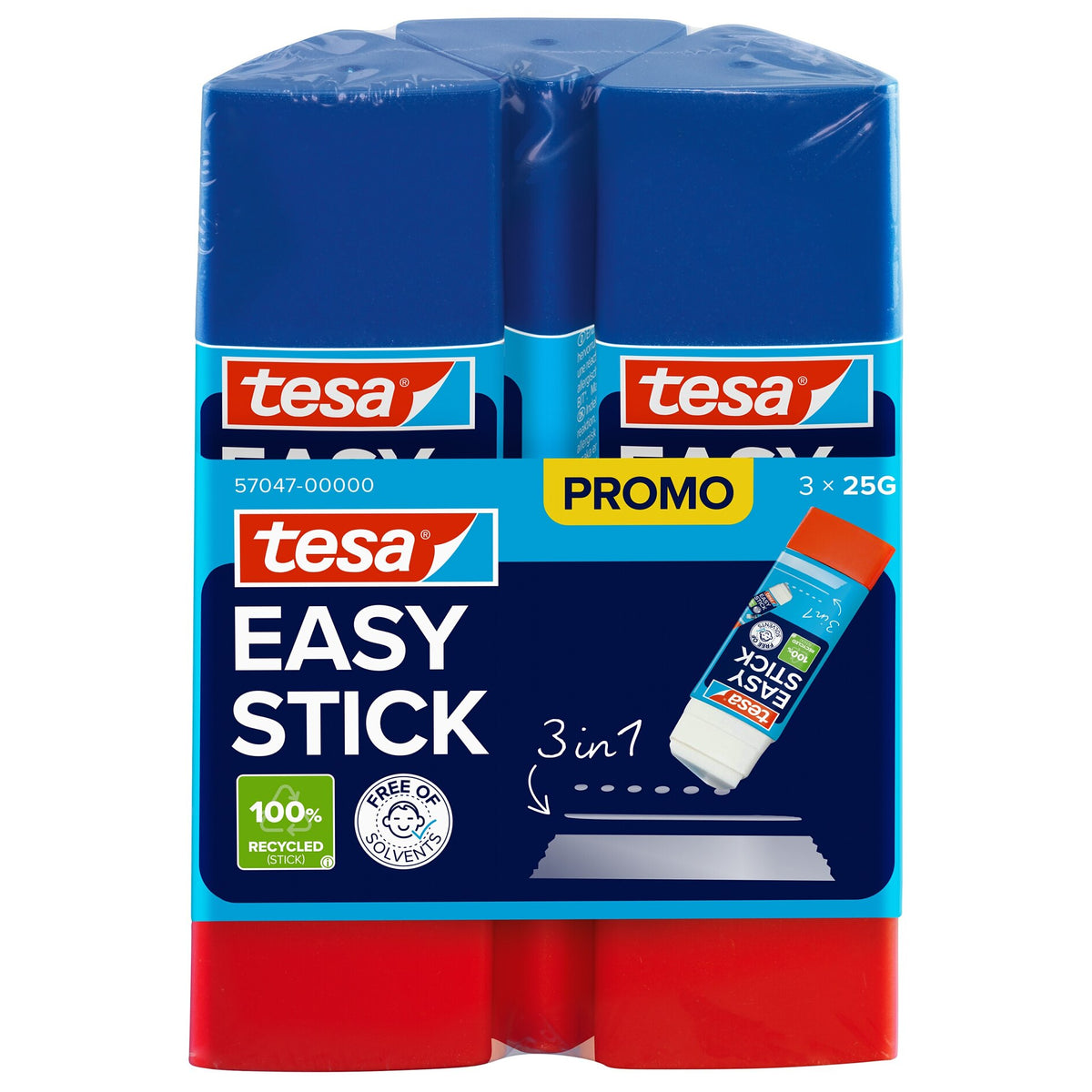 Barra de pegamento tesa EASY STICK, blanco translúcido, 25 g