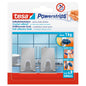 Ganchos tesa Powerstrips S de metal, cuadrados, blancos