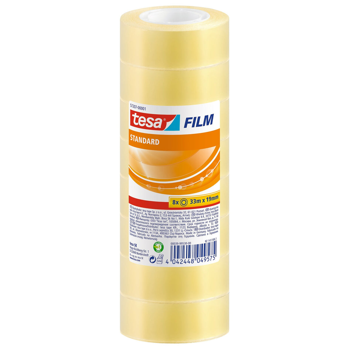 tesafilm 57207 Standard, retráctil, 33 m x 19 mm, transparente
