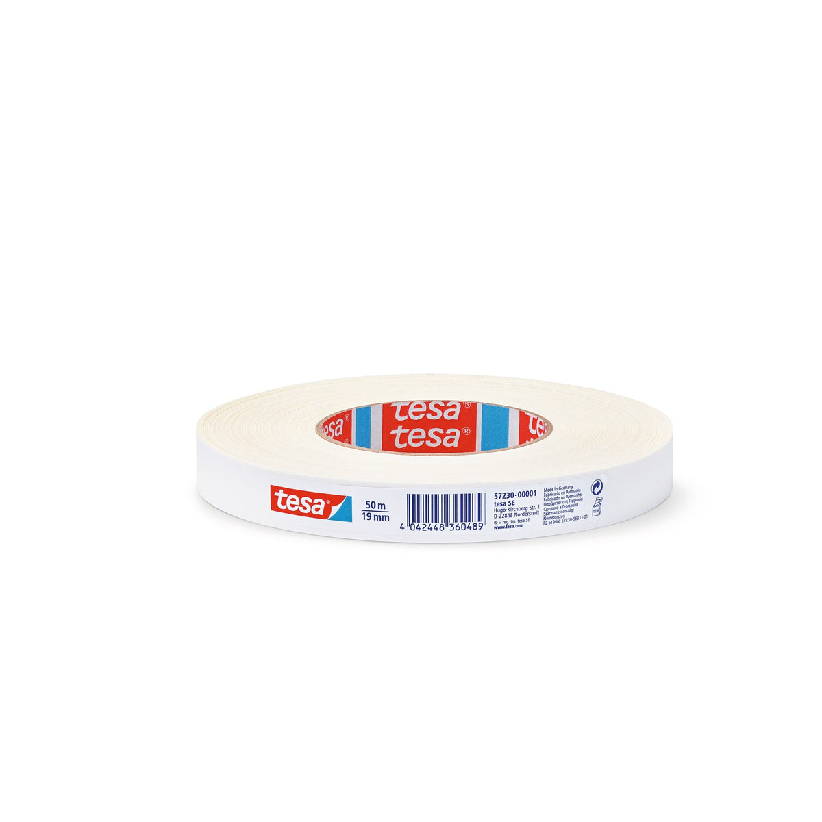 Cinta de tejido tesa 57230 «extra Power Perfect», 50 m x 19 mm, blanca