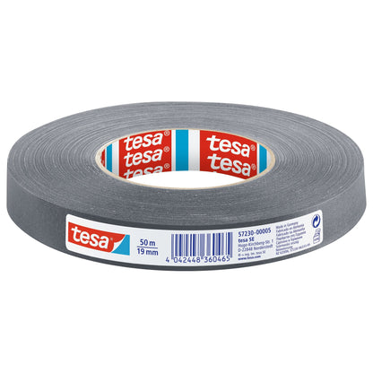 Cinta de tejido tesa 57230 «Extra Power Perfect», 50 m x 19 mm, gris
