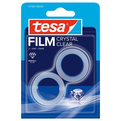 tesafilm CRYSTAL CLEAR, clear, in a blister pack, 10 m x 15 mm
