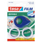 tesafilm Mini Dispenser + 2 Rolls of Invisible, Matte White, for rolls up to 19 m