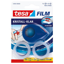 tesafilm 57859: mini dispensador con 2 rollos de tesafilm Crystal Clear, transparente