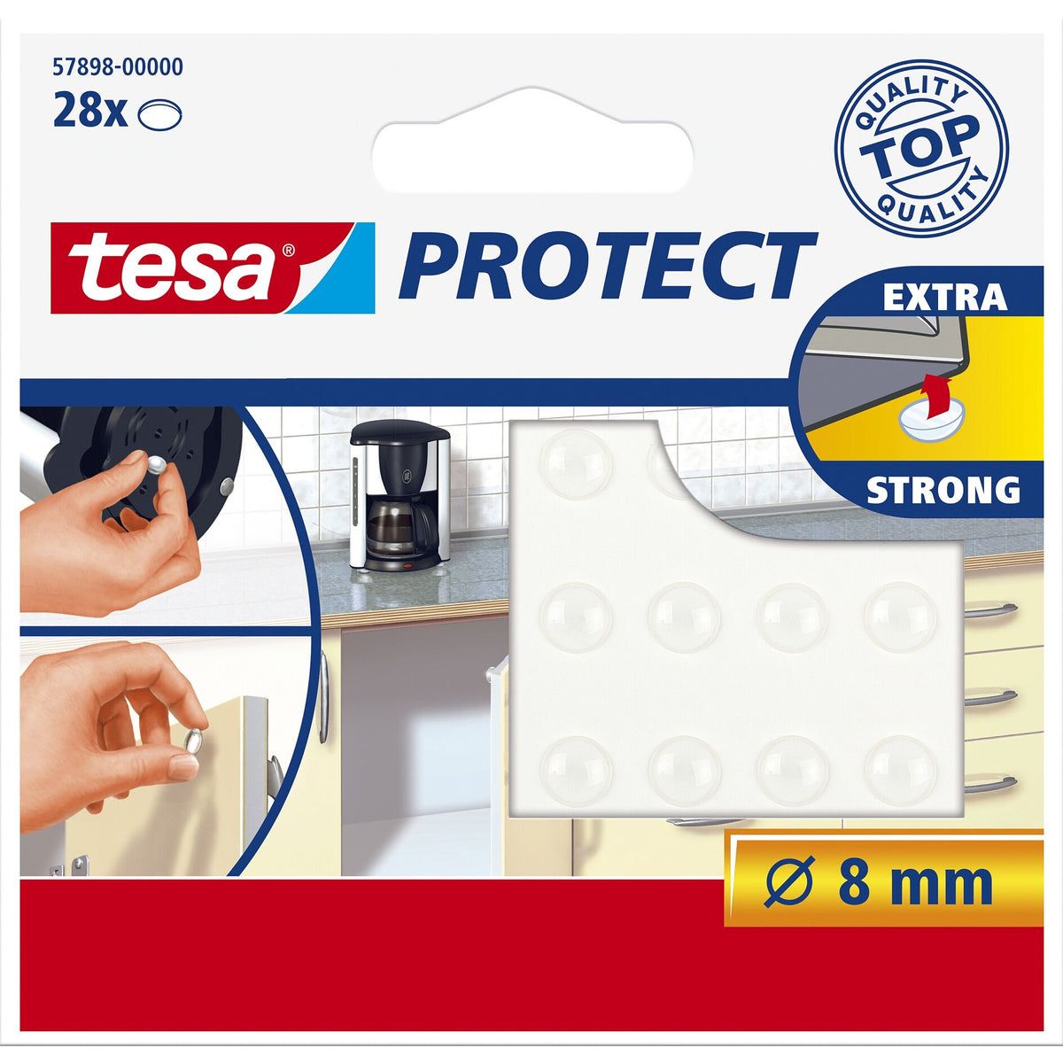 tesa Protect Anti-Slip/Noise Stoppers, Transparent