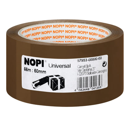 tesa NOPI Packaging Tape, 66 m x 50 mm, Universal Brown