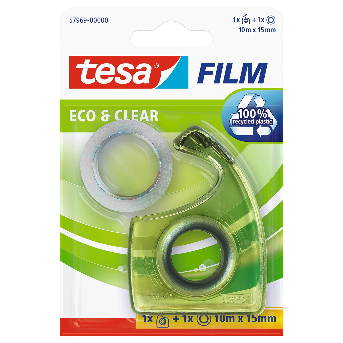 tesafilm eco & clear, transparente, ecoLogo, 10 m x 15 mm
