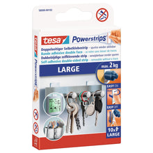 tesa Powerstrips Large for Bathrooms, White
