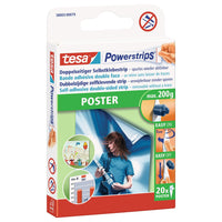 Tiras adhesivas para pósteres tesa Powerstrips, blancas