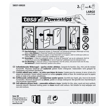 tesa Powerstrips Picture Hooks, White