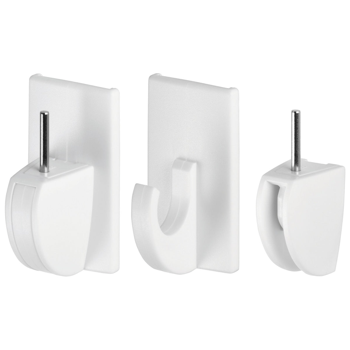 tesa Powerstrips Vario Curtain Hooks, White