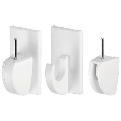 tesa Powerstrips Vario Curtain Hooks, White