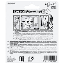 tesa Powerstrips Hooks, Large, Trend, White