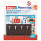 tesa Powerstrips Vario Curtain Hooks, Brown